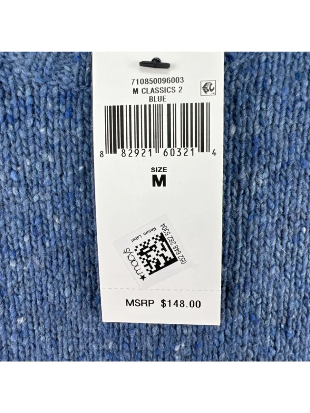 Polo Ralph Lauren Size M Blue Wool Blend Speckled Crewneck Sweater Mens